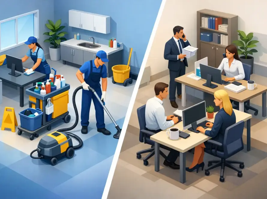 Commercial Cleaners Versus Employees for Offices