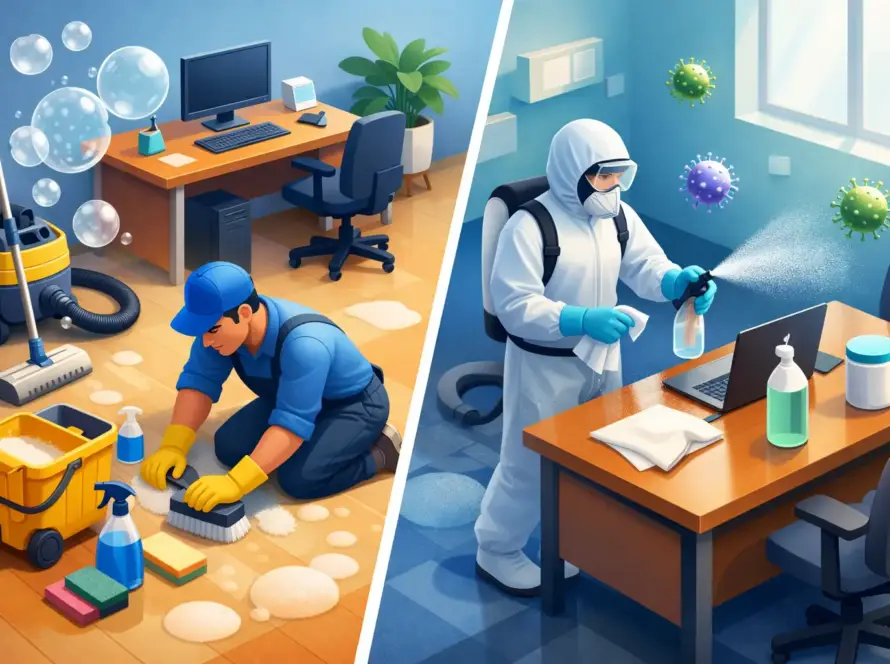 Deep Cleaning Versus Sanitizing at Work